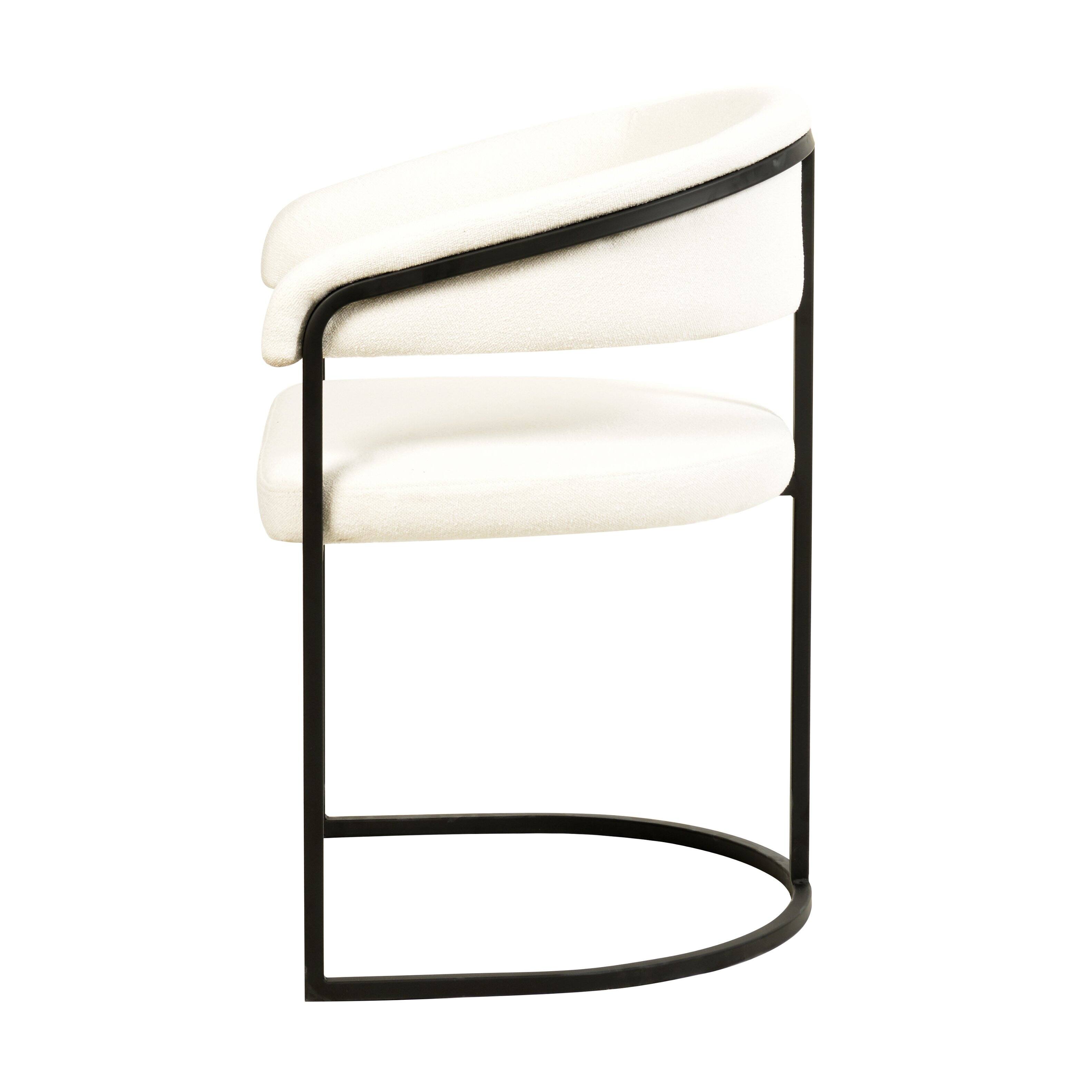Alt View 3. LeisureMod - Aero 4-PCS Contemporary Dining Chair, Padded Cantilever Accent Armchair with Iron Frame - White.