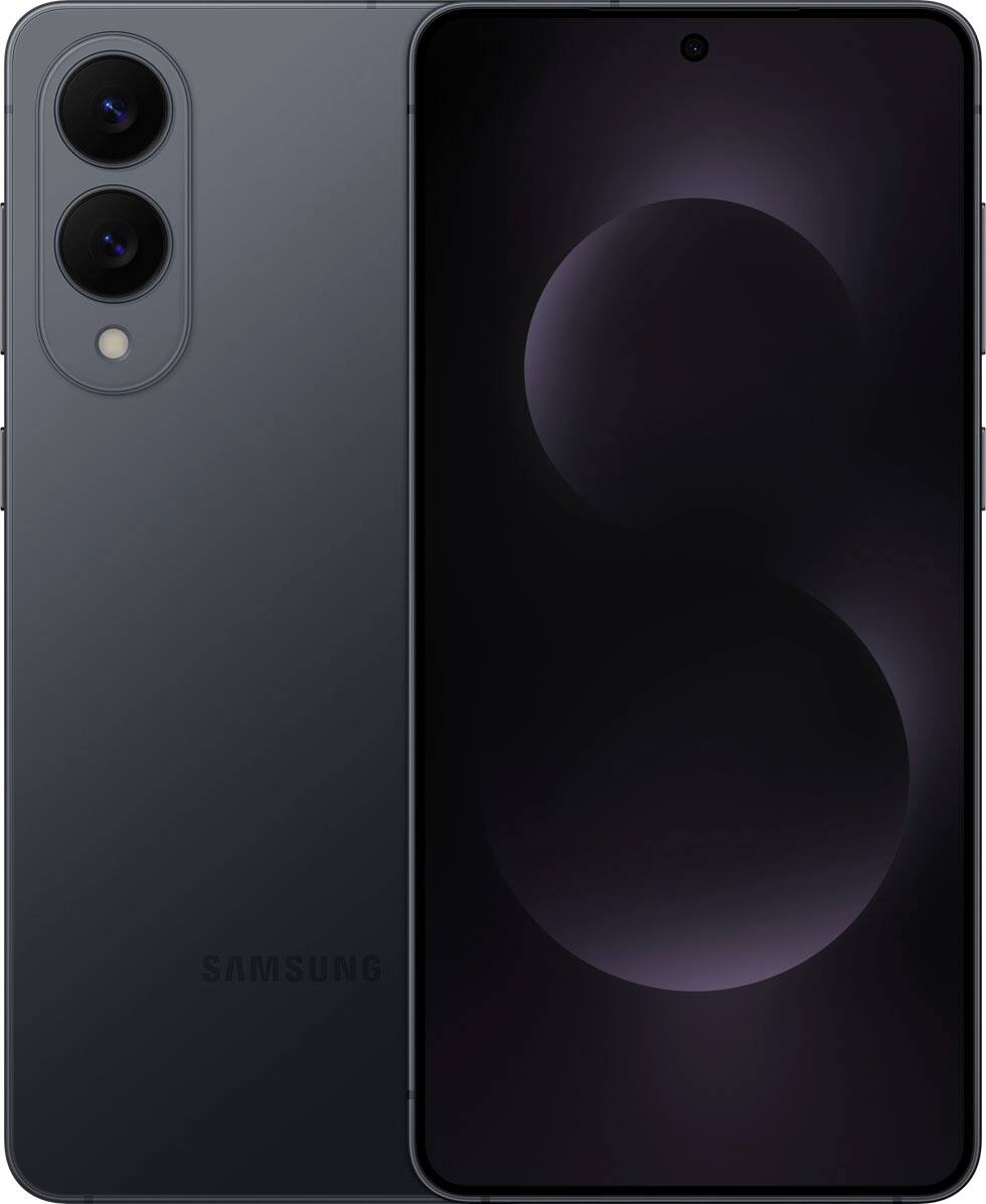 Front. Samsung - Galaxy S25 Edge 512GB - Titanium Jet Black.