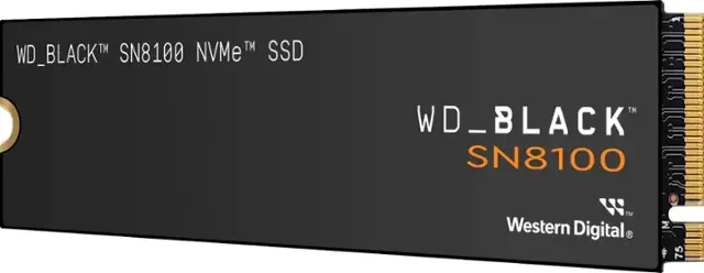 WD Black SN8100 NVMe SSD is a high-performance storage solution that offers fast read and write speeds, making it ideal for gaming, video editing, and other demanding applications. The SSD features a PCIe NVMe interface, which provides a significant boost in performance compared to traditional SATA-based SSDs. Additionally, the WD Black SN8100 NVMe SSD is designed with a durable construction and advanced thermal management to ensure reliable operation and extended lifespan.