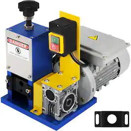 VEVOR - Automatic Electric Wire Stripping Machine 0.05\"-0.98\",Portable Dark Blue Wire Stripper, Wire Stripping Machine Tool - Blue;Grey