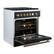 Alt View 3. Forno Appliances - Giovanni 4.32 Cu. Ft. Freestanding Gas Convection Range - Black.