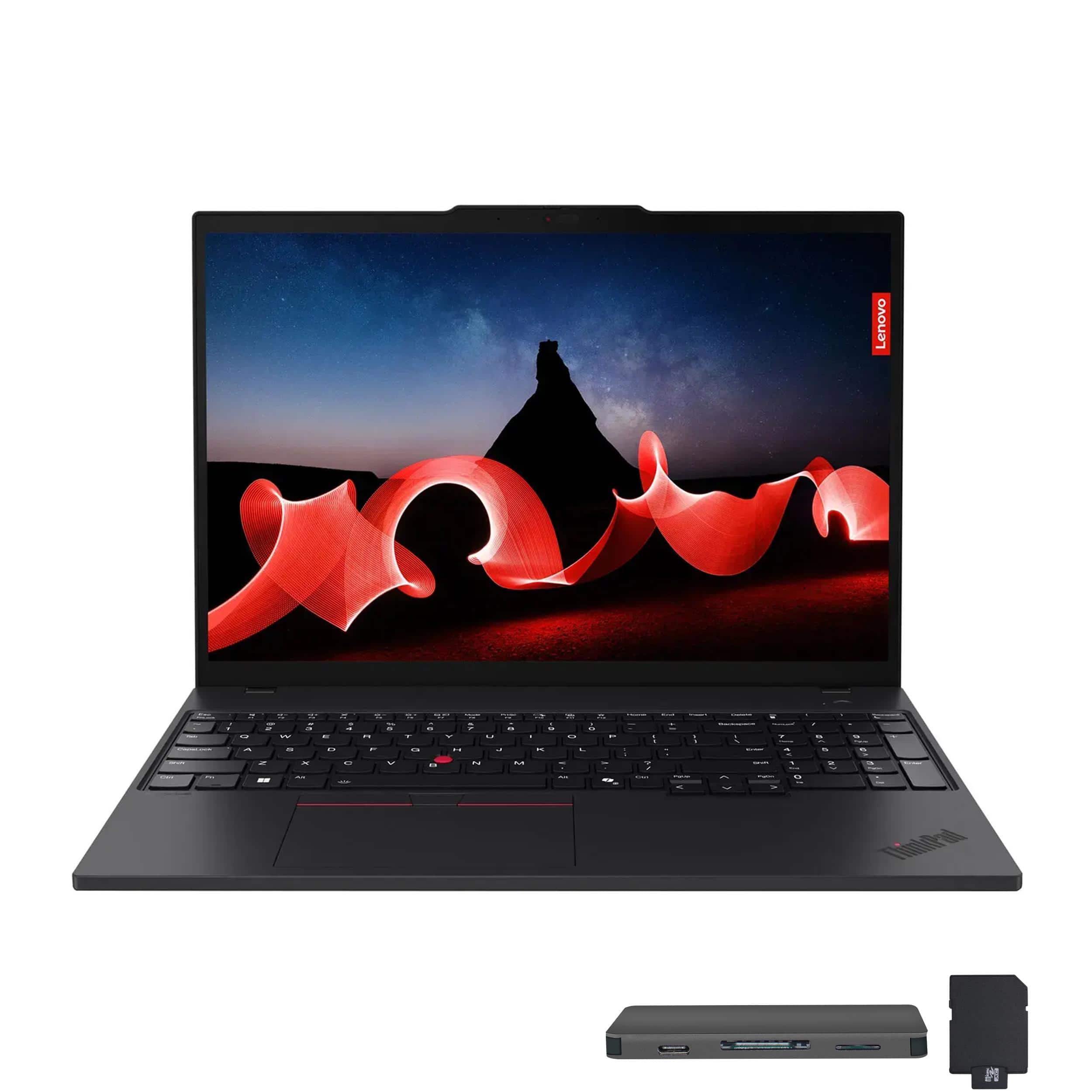 Lenovo - ThinkPad 16" FHD+ Laptop,Ryzen AI PRO 370,96GB DDR5,2TB SSD+1TB Dock Set,Backlit,Fingerprint,Win 11 Pro - Black