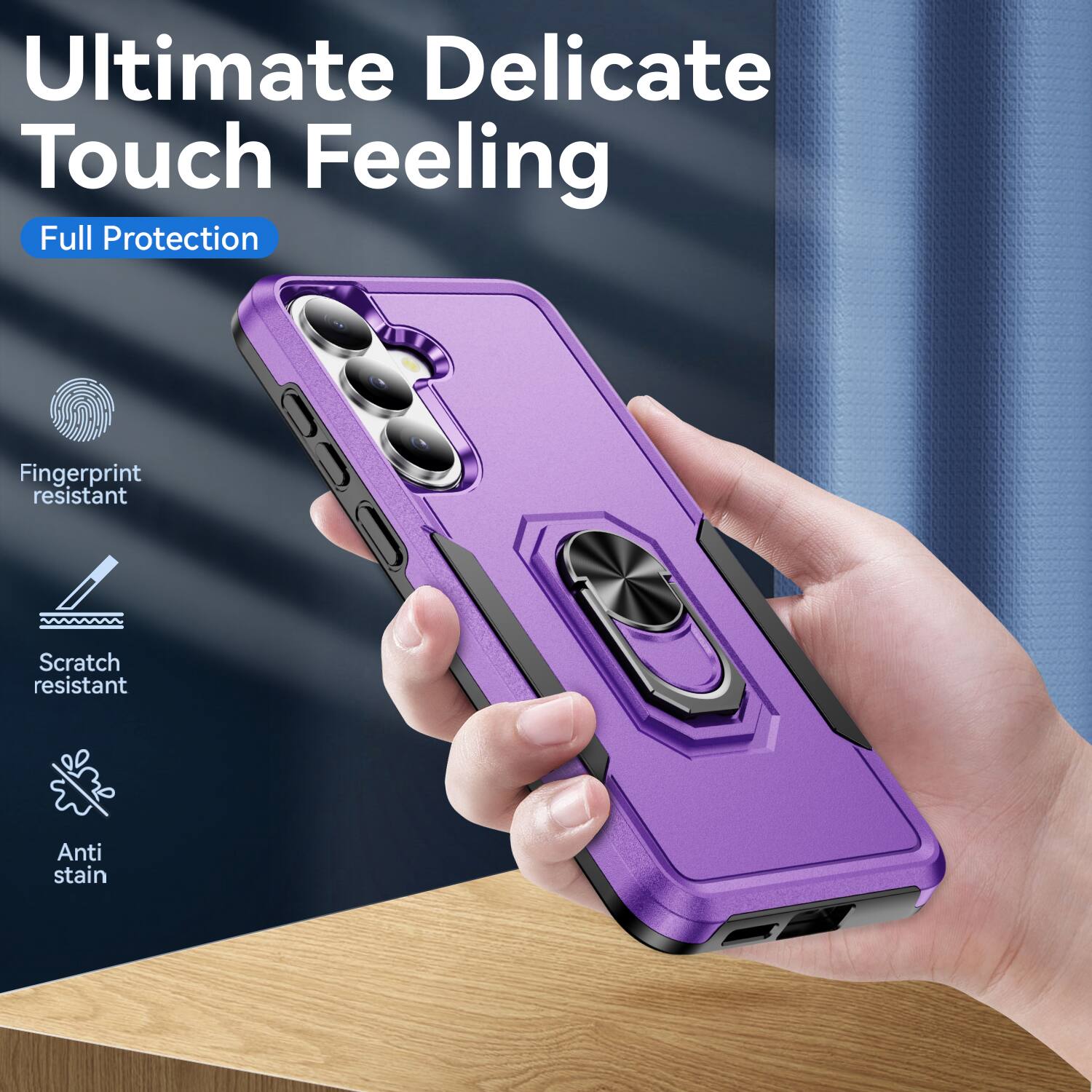 Ultimate Delicate Touch Feeling  
Full Protection  
Fingerprint resistant  
Scratch resistant  
Anti stain