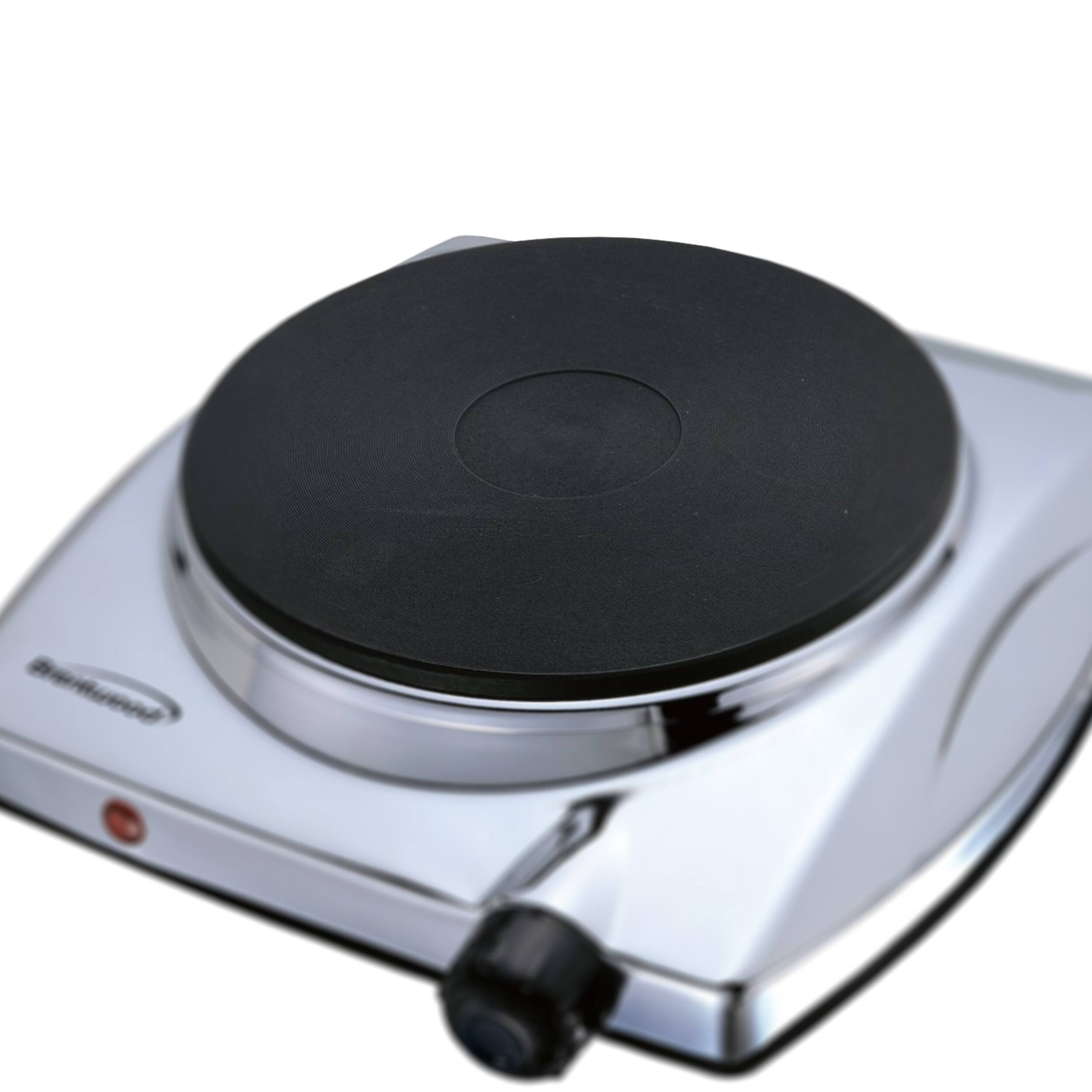 Alt View 1. Brentwood - Brentwood Electric 1000W Single Hotplate in Chrome - Chrome.
