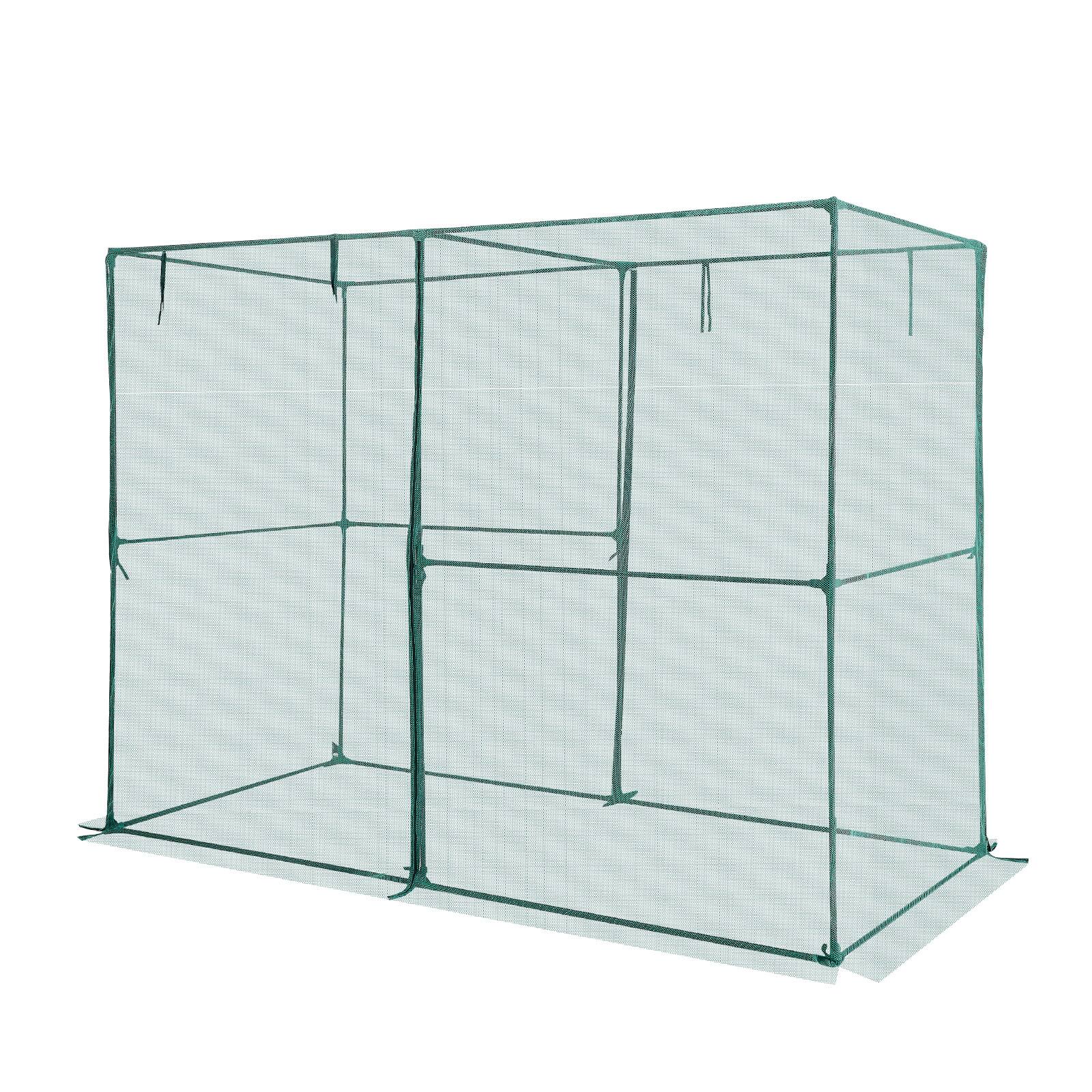 Alt View 5. VEVOR - Crop Cage, 7.8 x 3.9 x 5.9 ft Plant Protection Tent with Zippered Door, Wind-Resistant Tall Crop Cage, Easy to Install - Green + Black.