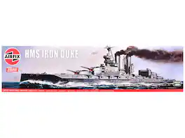 Level 3 Model Kit HMS Iron Duke Frigate "Vintage Classics" Series 1/600 Plastic Model Kit by Airfix - Multi