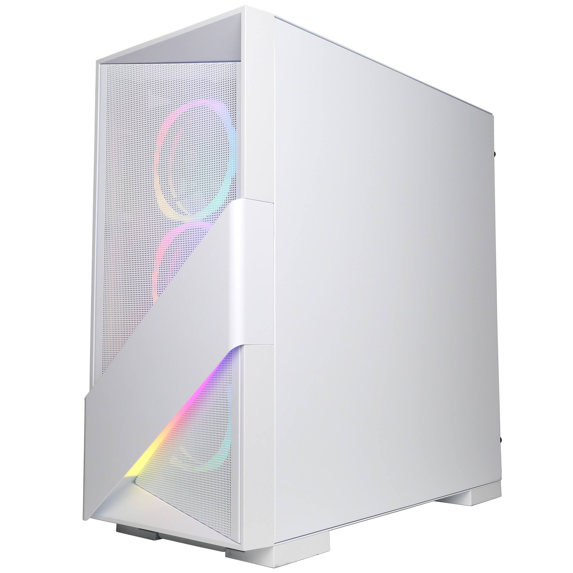 Alt View 4. CyberPowerPC - Gaming Desktop - AMD Ryzen 7 9800X3D - NVIDIA GeForce RTX 5070 12GB - 32GB DDR5 - 1TB PCIe 4.0 SSD - White.