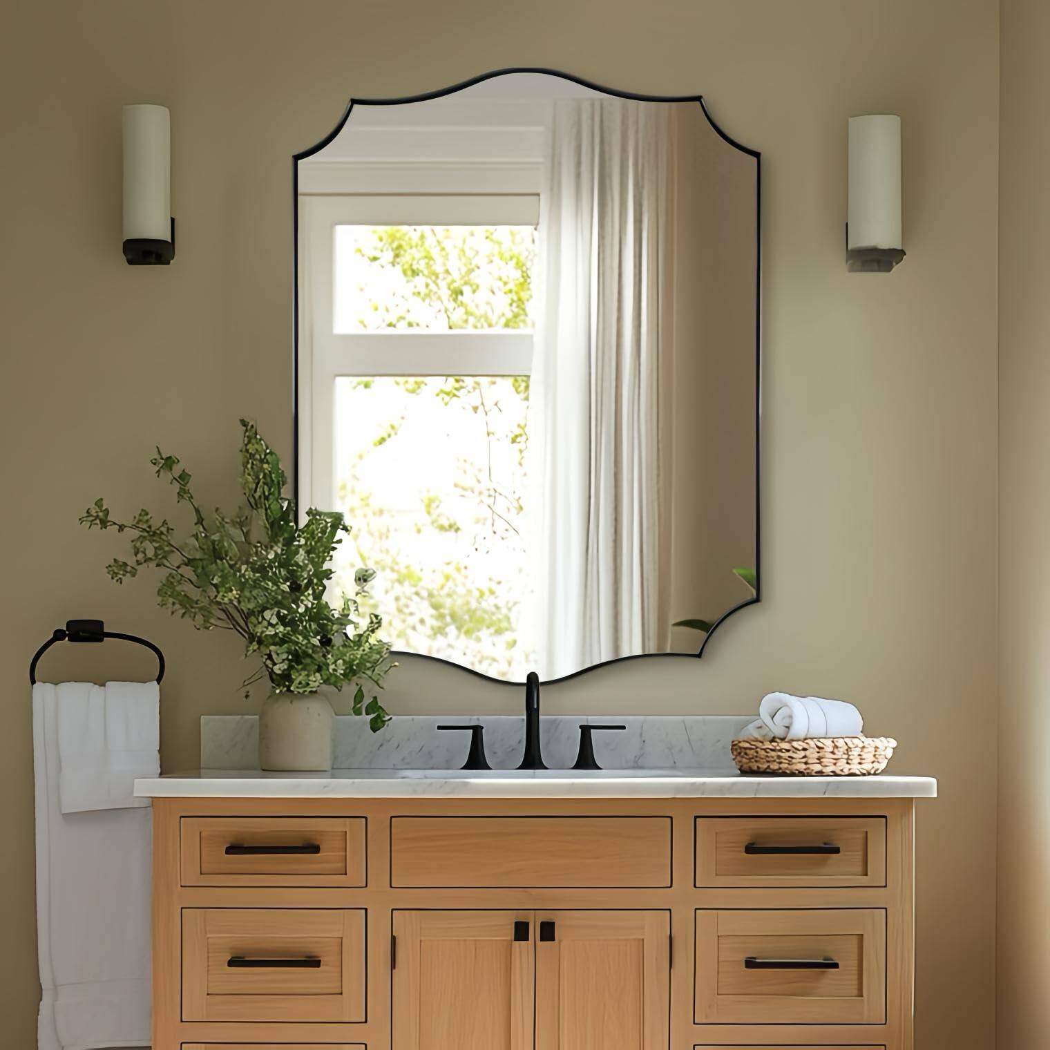 Matte Black 40"L x 30"W