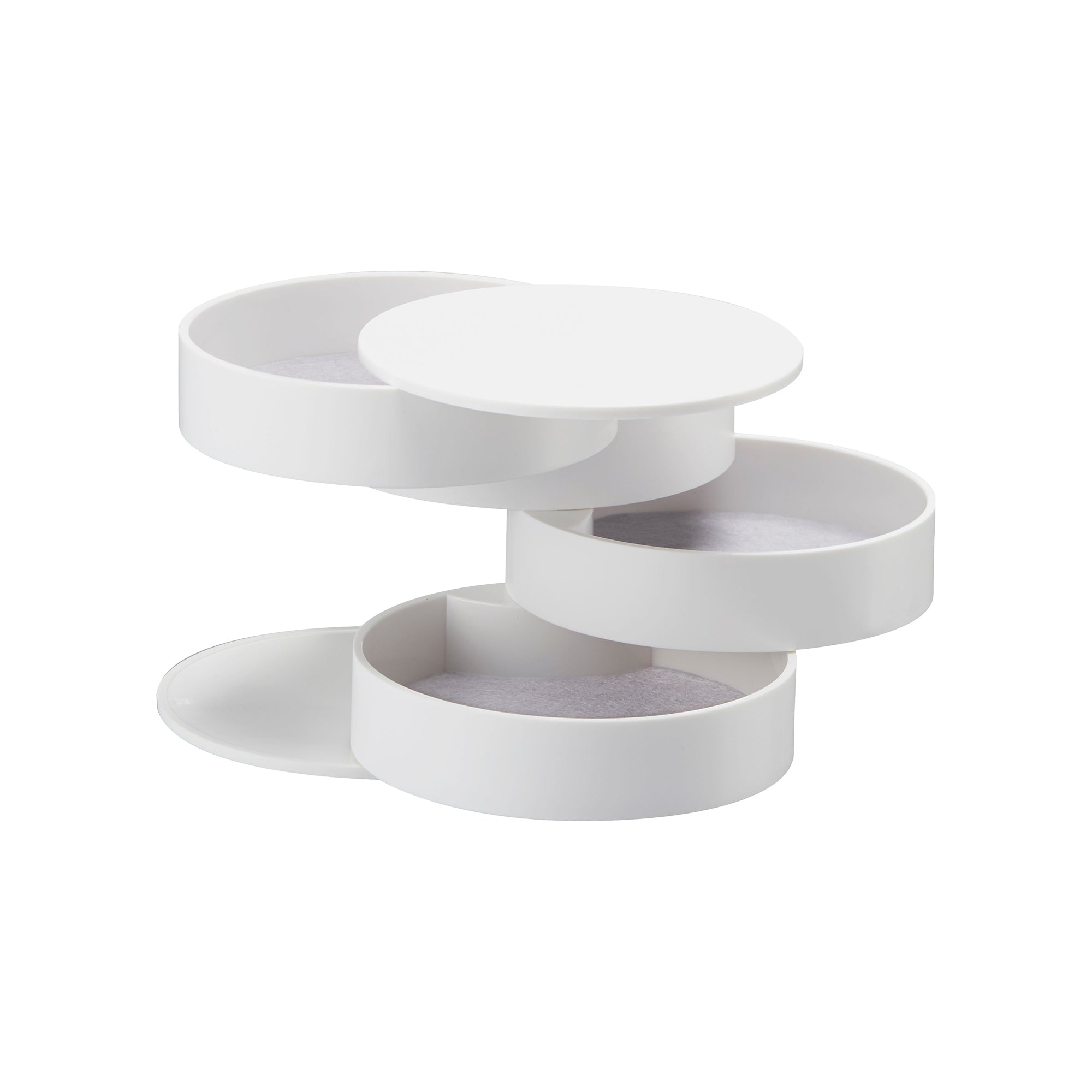 Alt View 3. Yamazaki Home - Stacked Jewelry Organizer - White.