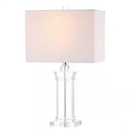 Front. Jonathan Y - Ophelia 23.5" Crystal LED Table Lamp, Clear - Clear.