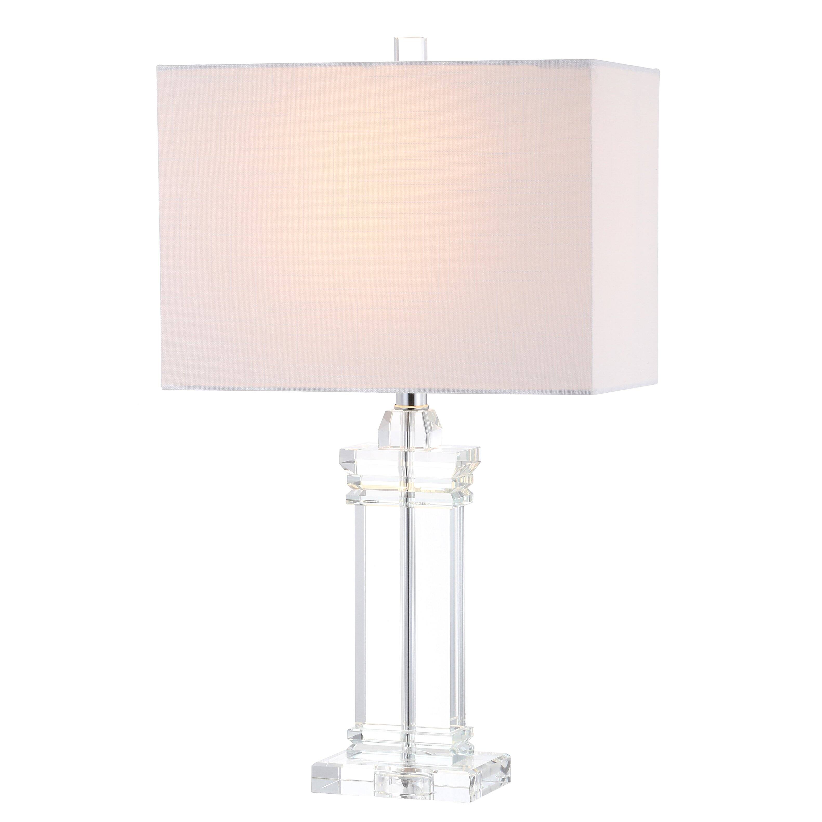 Front. Jonathan Y - Ophelia 23.5" Crystal LED Table Lamp, Clear - Clear.