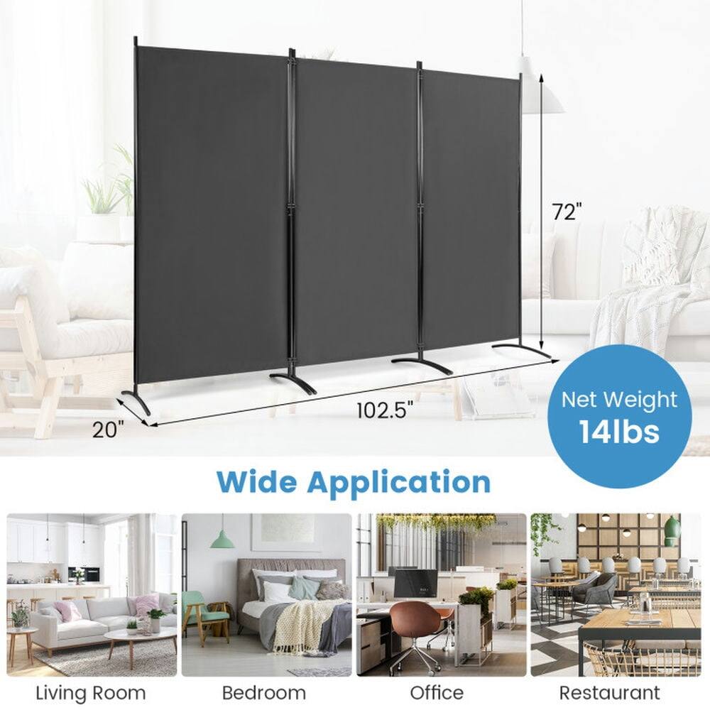 72" x 20" x 102.5"  
Net Weight: 14lbs  
Wide Application  
Living Room  
Bedroom  
Office  
Restaurant