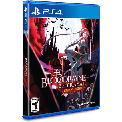 PS4 LR-PXXX
PS4 e BLC E
MWoMr 12H
I BETRAYA AYA ODRAYNE
- BLOODRAYNE B BETRAYAL FRESH BITES
TEEN T ESRB
Way Forward - T (Teen 13+)