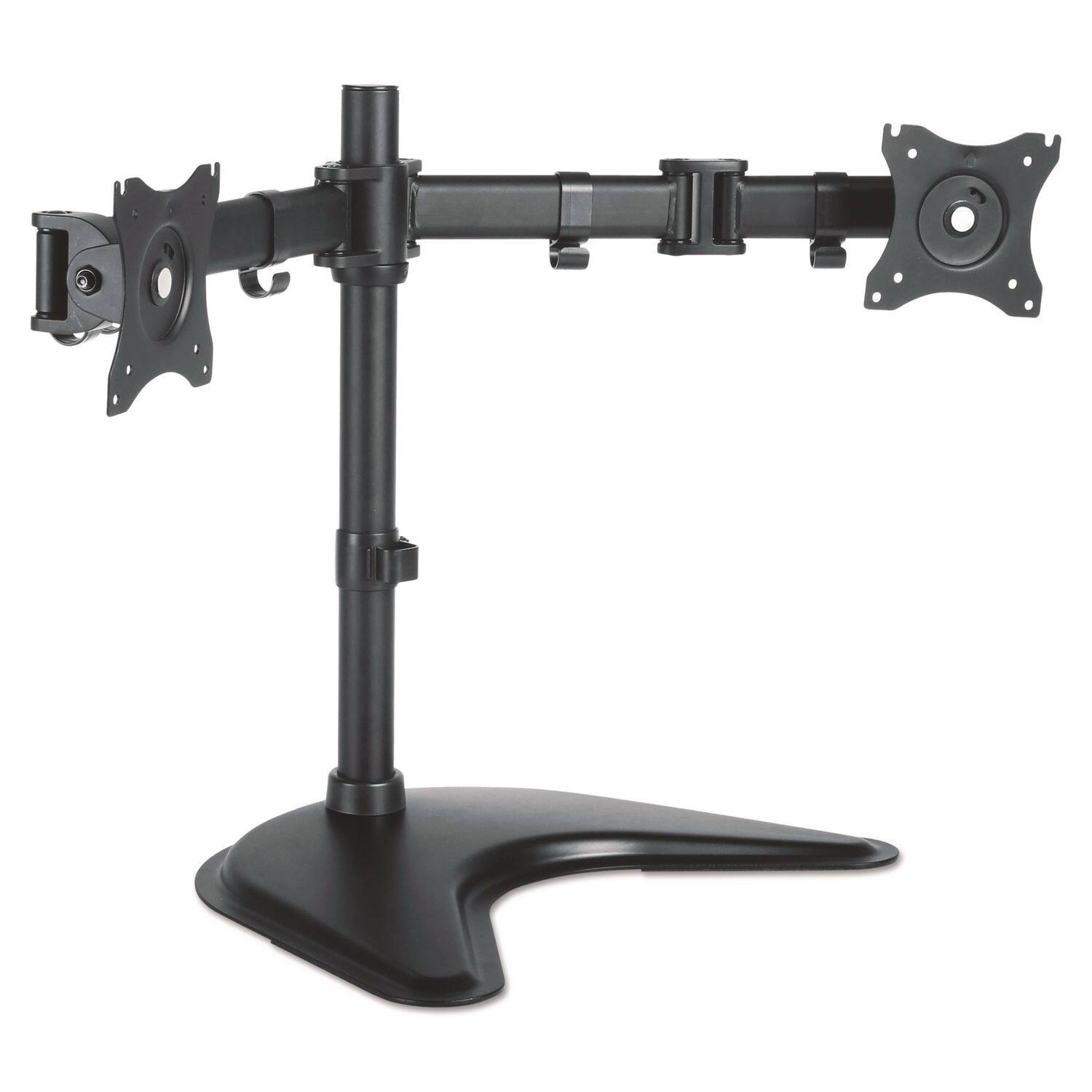 Alt View 1. KanTek - 32 in. x 13 in. x 17.5 in. Supports 18 lbs. Dual Monitor Articulating Desktop Stand for 13 in. to 27 in. Monitors - Black.