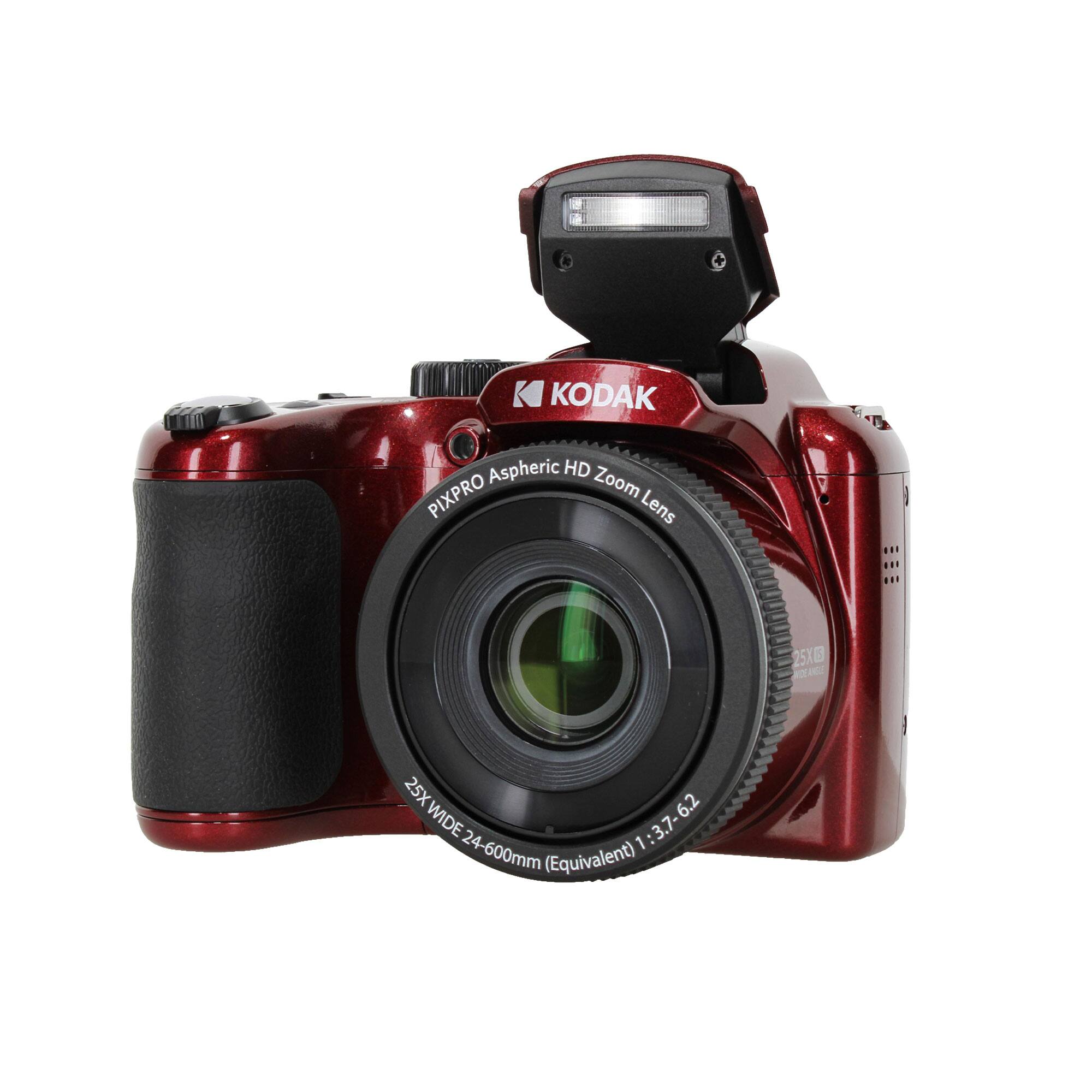 Kodak PIXPRO AZ255 Digital Camera (Red) (AZ255RD) + 64GB Card +