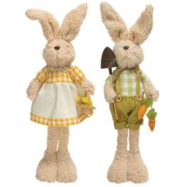 BreeBe - *Standing Mr & Mrs. Garden Bunny 2 Asstd - Multi