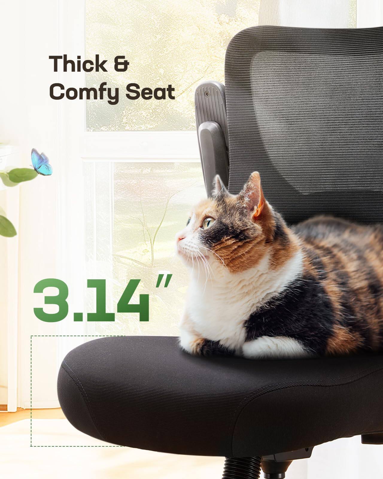Thick & Comfy Seat  
3.14"