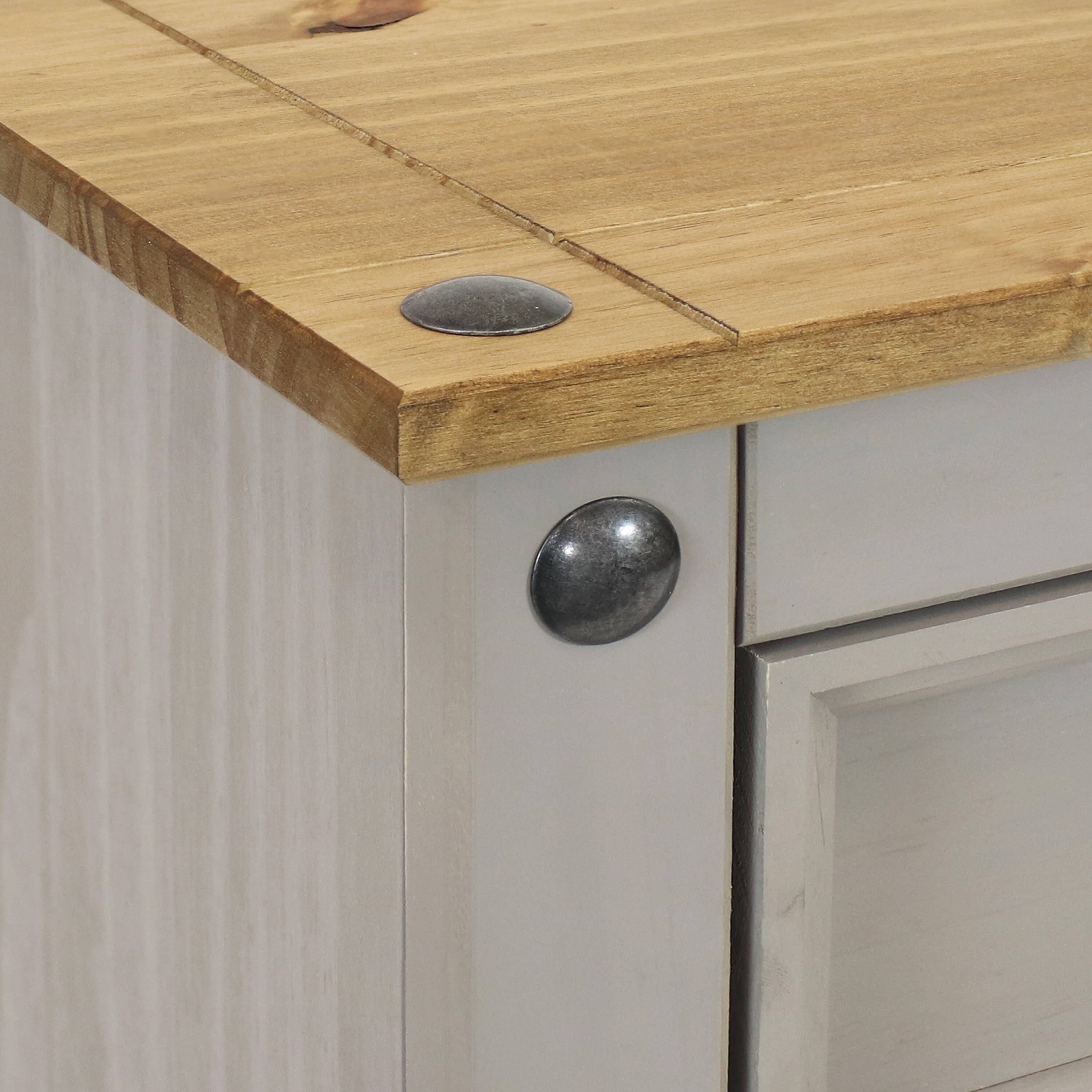 Alt View 8. Sunnydaze - 28-Bottle Solid Pine Freestanding Wine Rack - 34.5" - Gray.