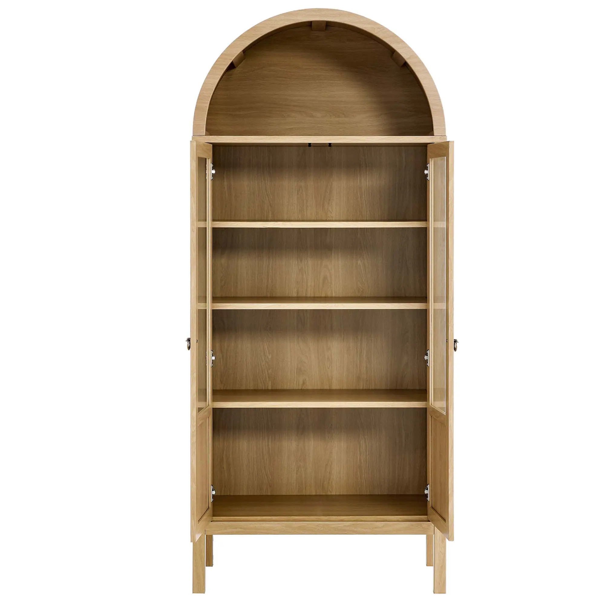 Alt View 4. Modway - Tessa Tall Arched Storage Display Cabinet by Modway - Oak.
