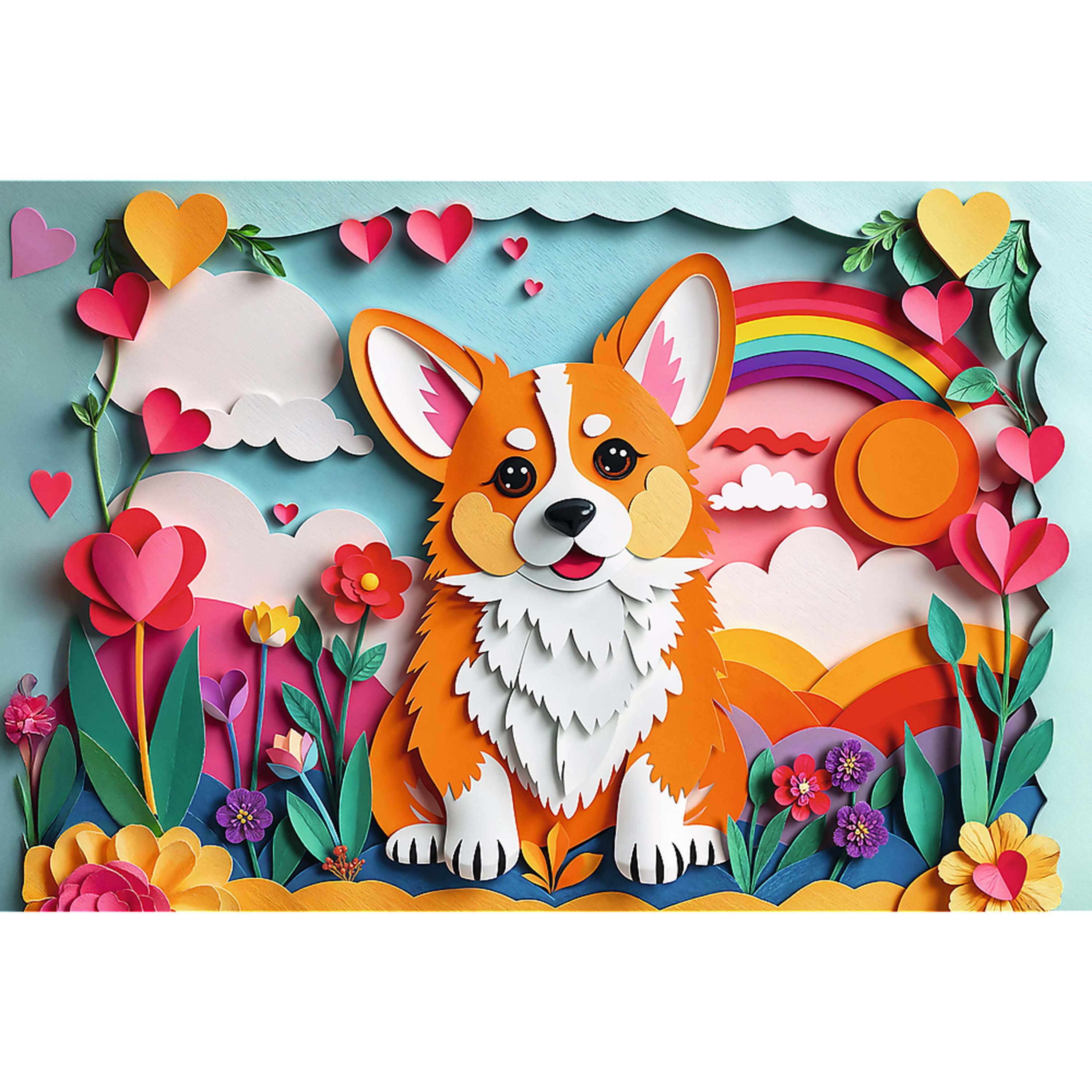 Alt View 1. Trefl - Trefl Kids 40th Anniversary Little Dog 160 Piece Paper Art Puzzle.