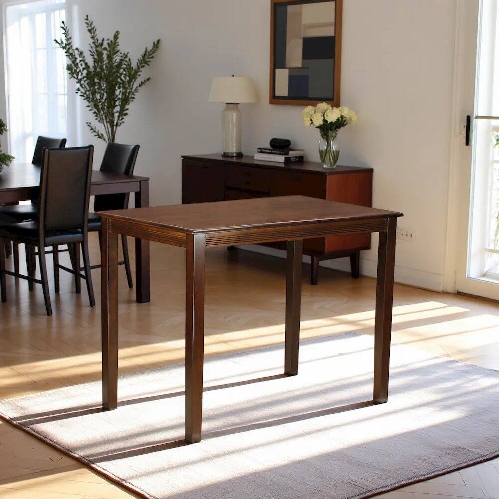 Left. FurniFact - Mahogany Small Dining Table – Solid Wood Kitchen and Dining Table for 4 - Mahogany.