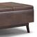 Alt View 12. Simpli Home - Owen Tray Top Small Coffee Table Storage Ottoman - Distressed Chestnut Brown.