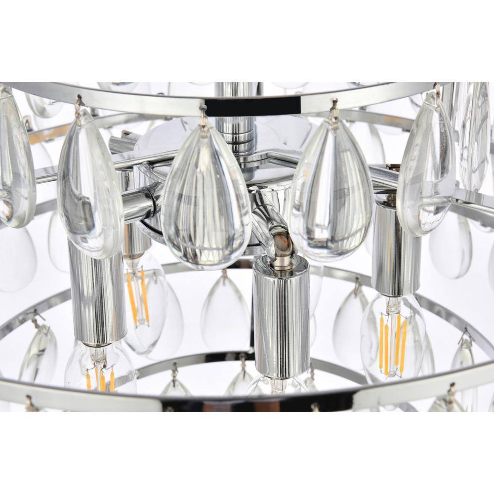 Alt View 1. Elegant Lighting - Mila 18 inch pendant in chrome - Chrome.