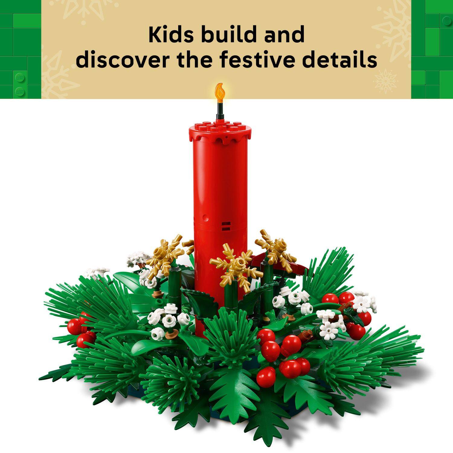 Kids build and discover the festive details