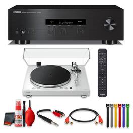 Yamaha - MusicCast VINYL 500 Wireless Two-Speed Stereo Turntable White Bundle