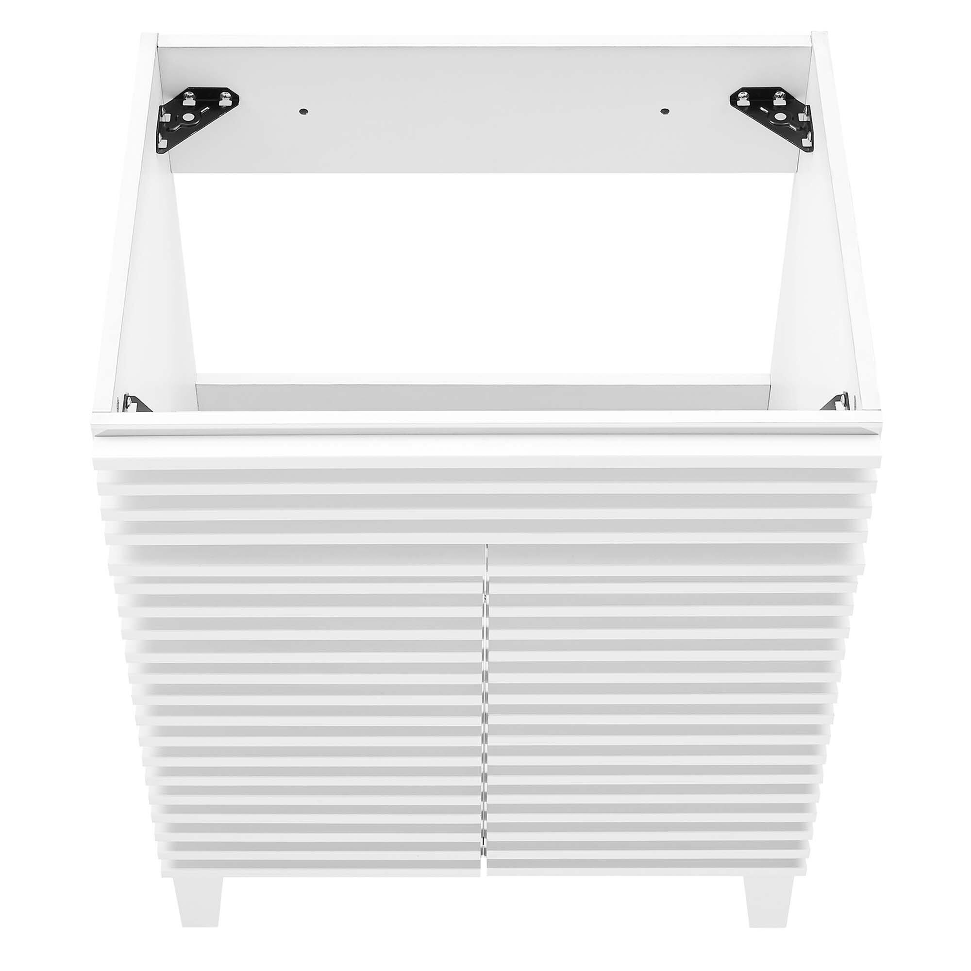 Alt View 4. Modway - Render 18" and 24" Bathroom Cabinets Basin Not Included - White.