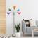 Alt View 12. Simple Designs - 5 Light Adjustable Gooseneck Floor Lamp - Silver/Fun Multicolored Shades.
