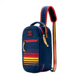 Coleman - Stranger Things 6-Can Convertible Soft-Sided Cross-Body Cooler Sling - Navy Blue Stripe