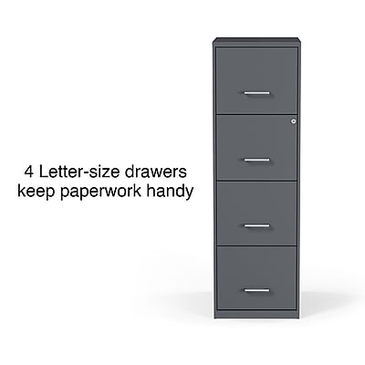 4 Letter-size drawers keep paperwork handy