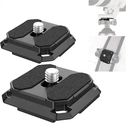 Front. Neewer - Arca-Type Quick Release Plate for Camera Strap - Fast Switch Between Tripod & Shoulder Mount - Black.