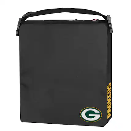 Front. ActionHeat - Black Green Bay Packers 5V Battery Heated Seat Cushion - Black.