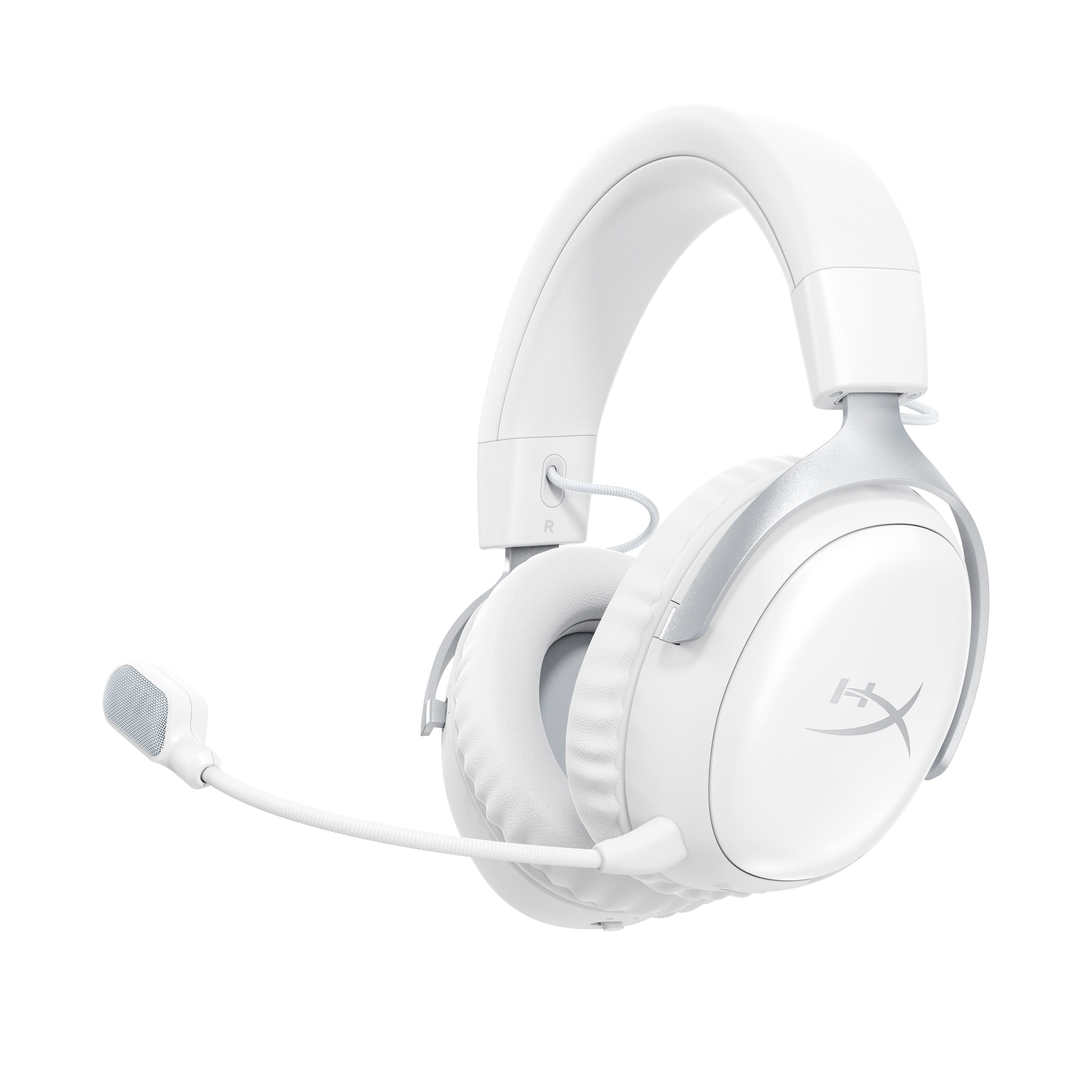 Front. HyperX - Cloud III S Wireless Gaming Headset for PC, PS5, PS4, Nintendo Switch, Mac, and Mobile - White.