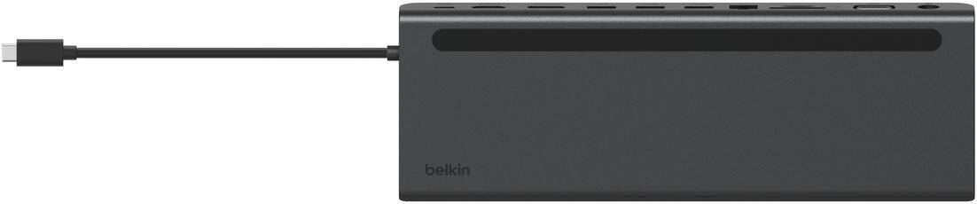 Belkin - 11-in-1 USB C Hub with 4K HDMI, DP, VGA, 100W PD Docking Station for MacBook Pro, Air, and more - Dark Gray