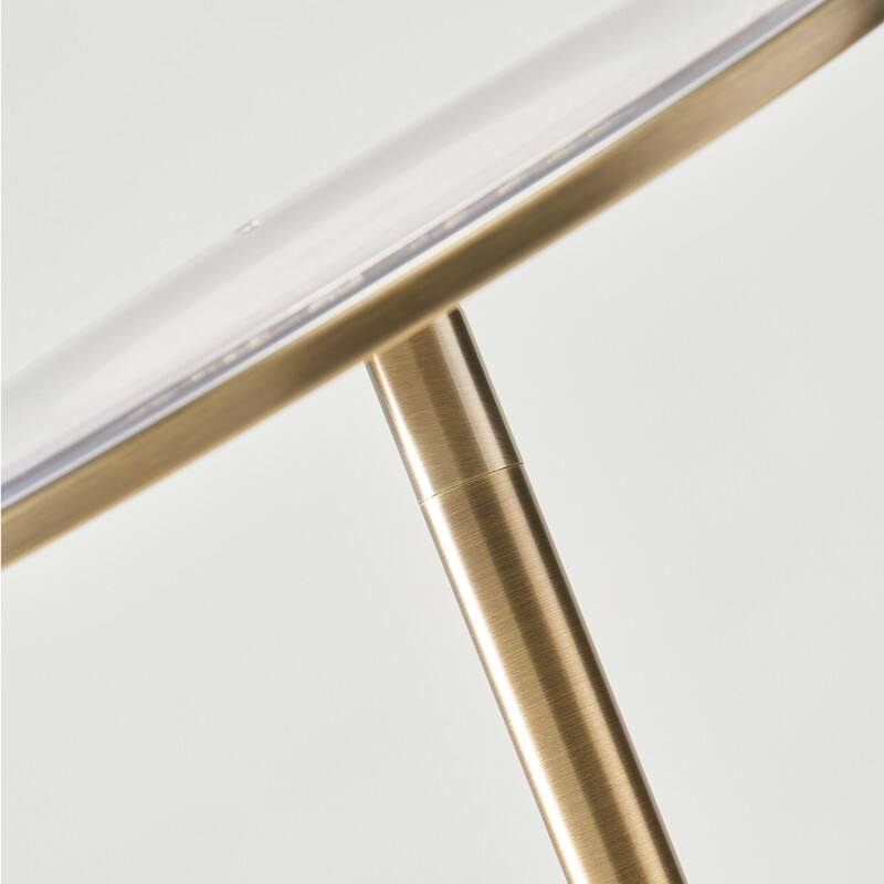 Back. Brightech - Sky Flux LED Modern Industrial Torchère Dimmable Super Bright Floor Lamp with Built-in Adjustable Head Tilt - Antiqued Brass.