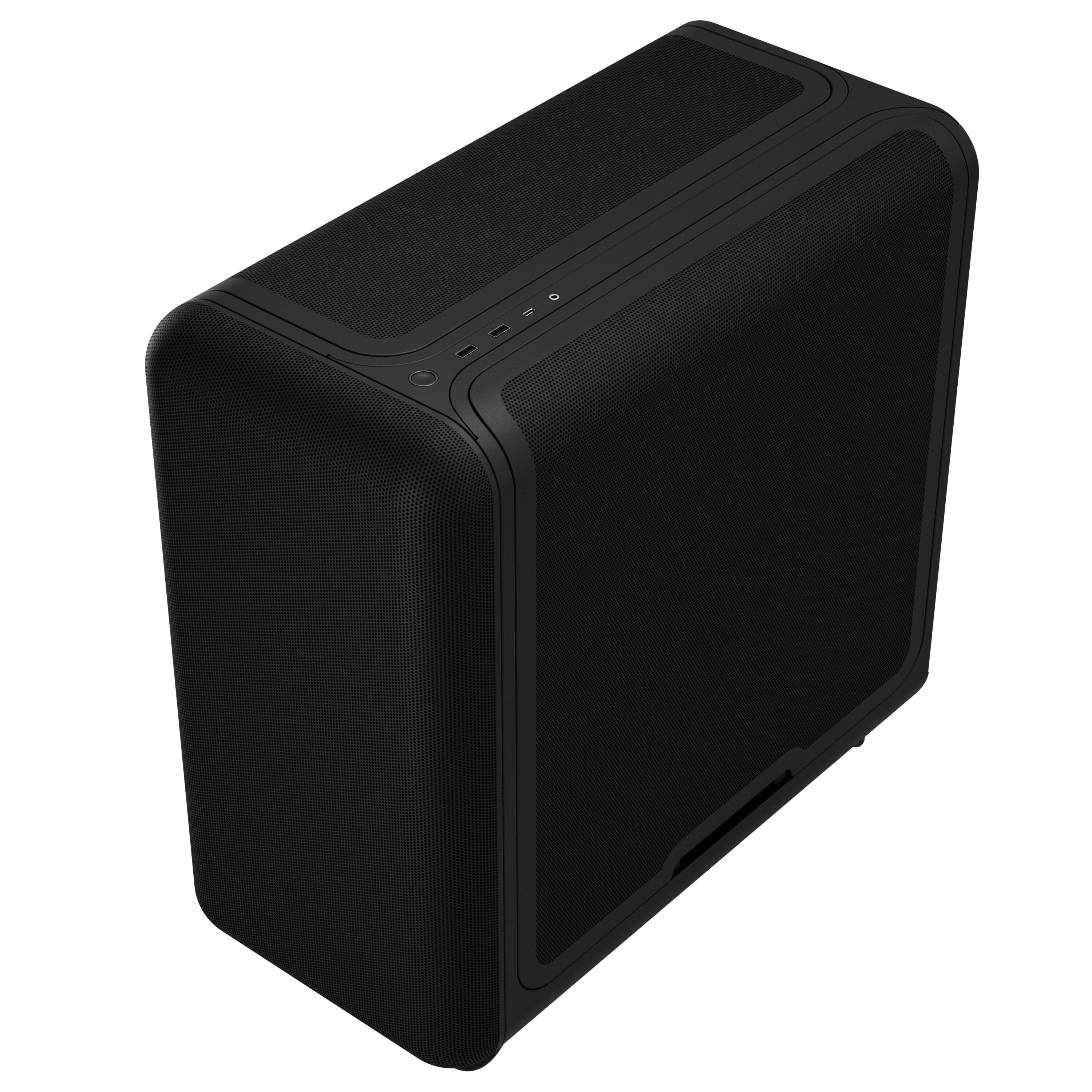 Alt View 6. HYTE - HYTE X50 Air Modern Performance ATX Mid-Tower PC Gaming Case - Pitch Black.