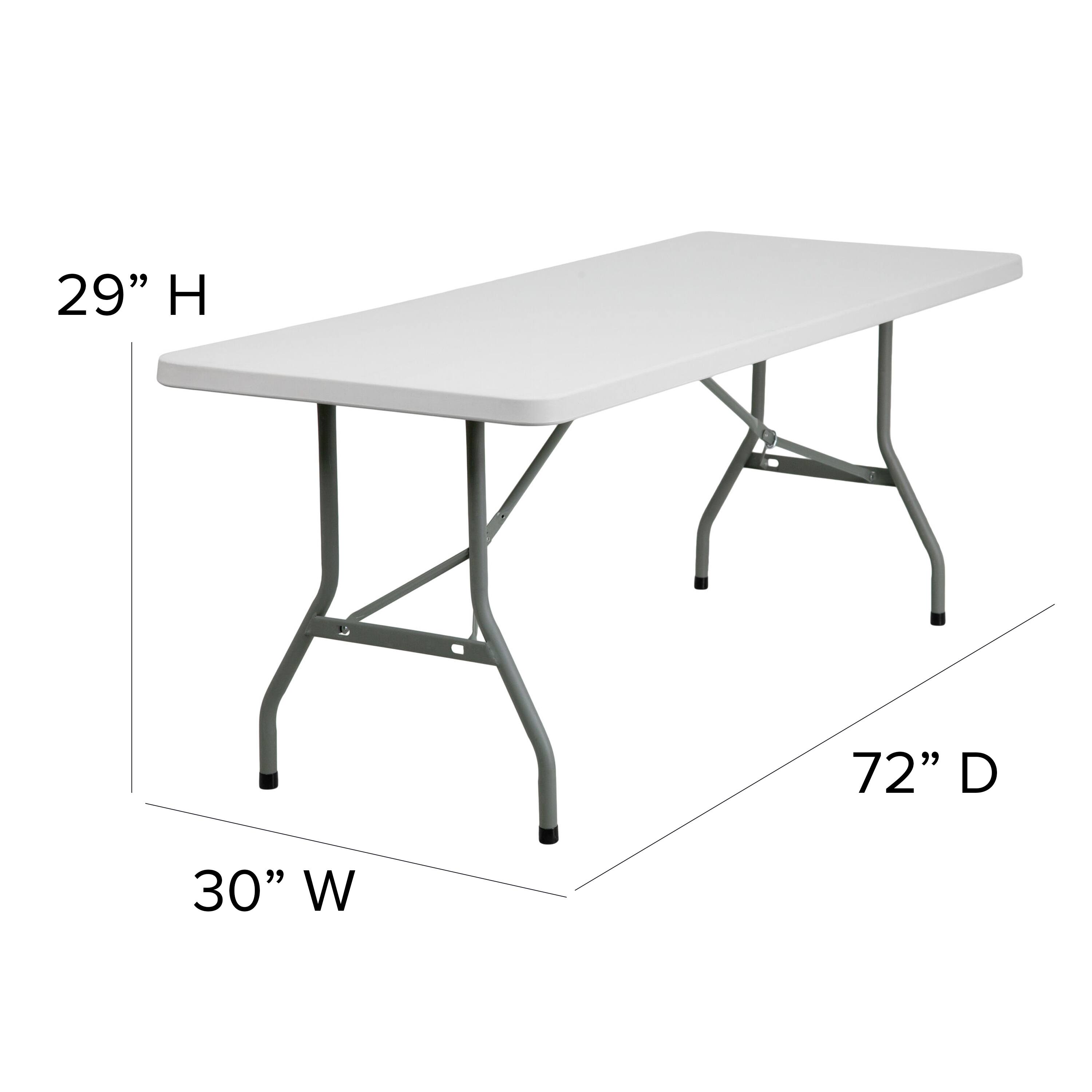Alt View 12. Alamont Home - Kathryn 6-Foot Granite White Plastic Folding Table - Banquet / Event Folding Table - Granite White.