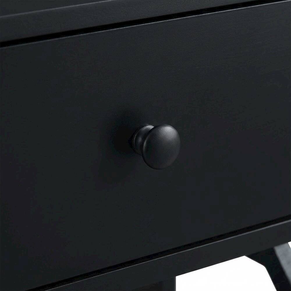 Alt View 3. FurniFact - Black end table with single drawer for versatile living space use - Black.