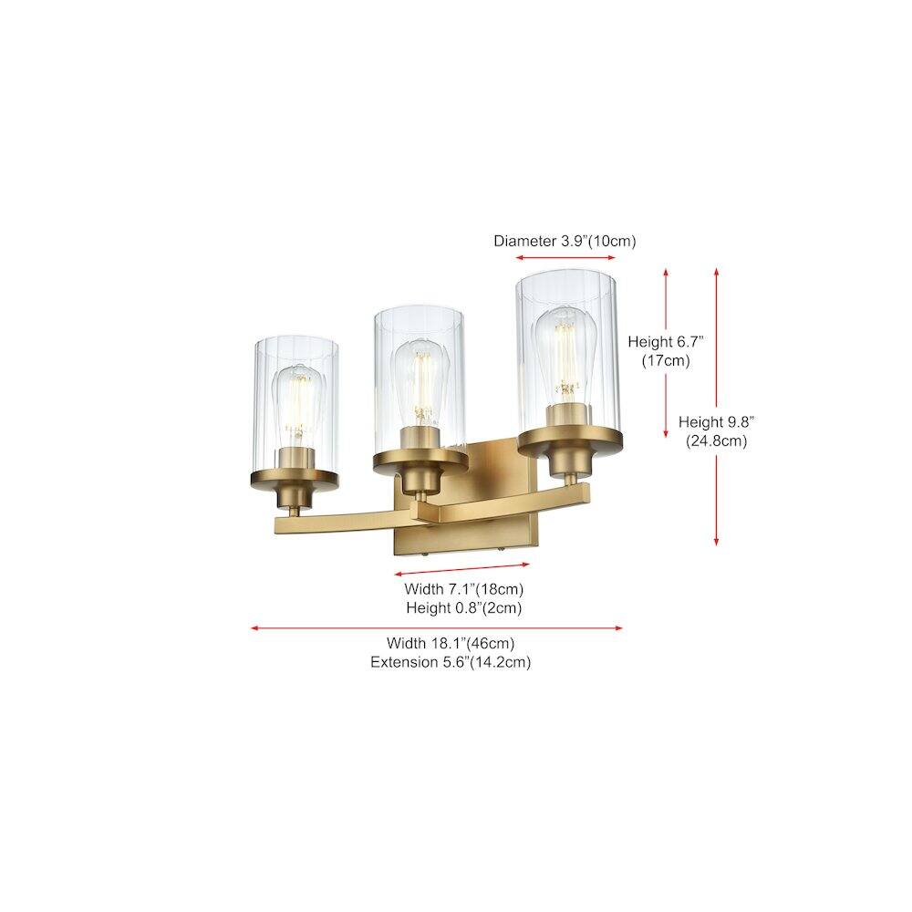 Diameter 3.9" (10cm)  
Height 6.7" (17cm)  
Height 9.8" (24.8cm)  
Width 7.1" (18cm)  
Height 0.8" (2cm)  
Width 18.1" (46cm)  
Extension 5.6" (14.2cm)