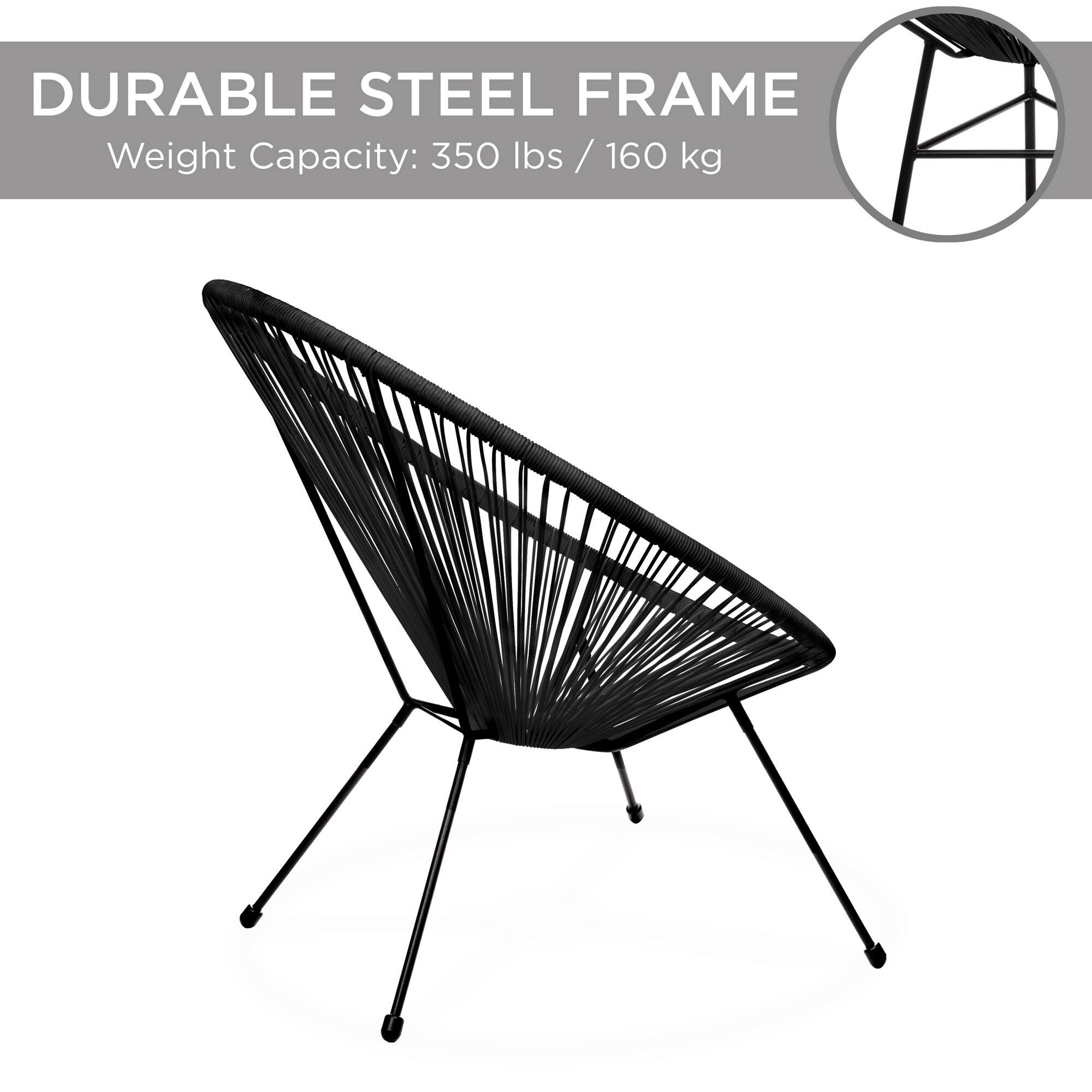 DURABLE STEEL FRAME  
Weight Capacity: 350 lbs / 160 kg