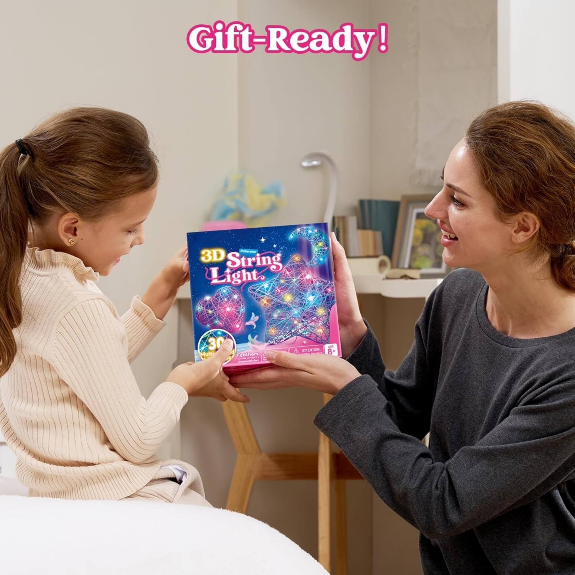 Gift-Ready! 3D String Light. 30 Multicolour