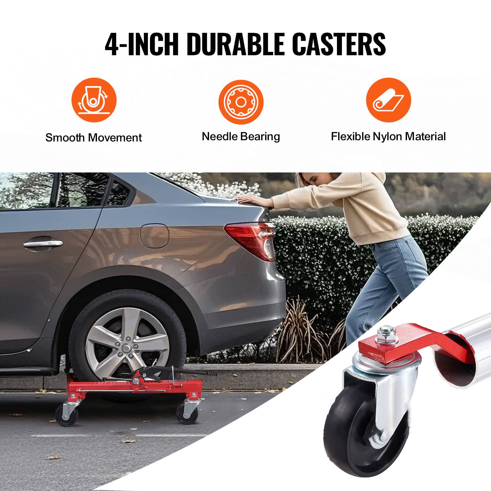 4-INCH DURABLE CASTERS

- Smooth Movement
- Needle Bearing
- Flexible Nylon Material