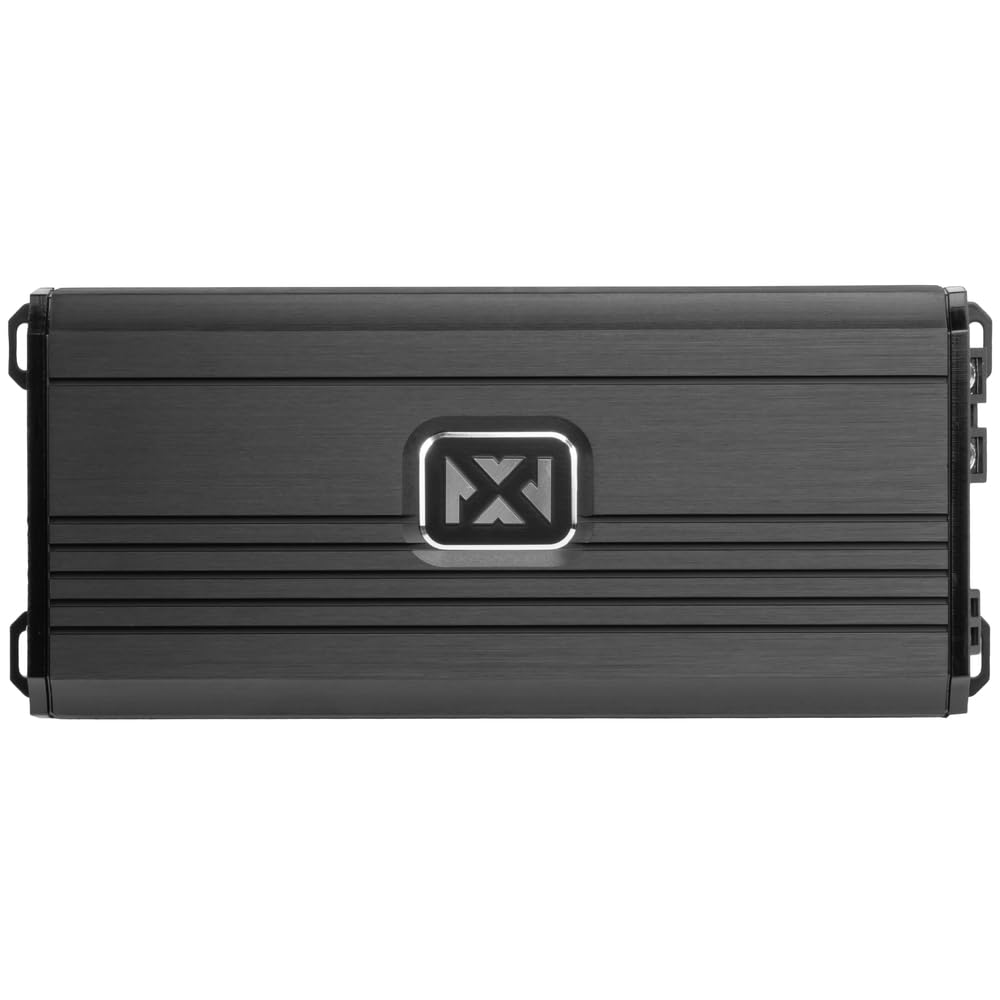 Angle. NVX - NDA11005 5-Channel Amplifier 2200W Peak (1100W RMS) N-Series Class-D  with Remote Bass Knob.