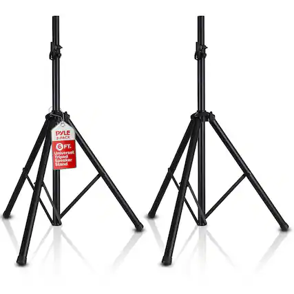 PYLE 2-PACK 6 FT. Universal Tripod Speaker Stand
