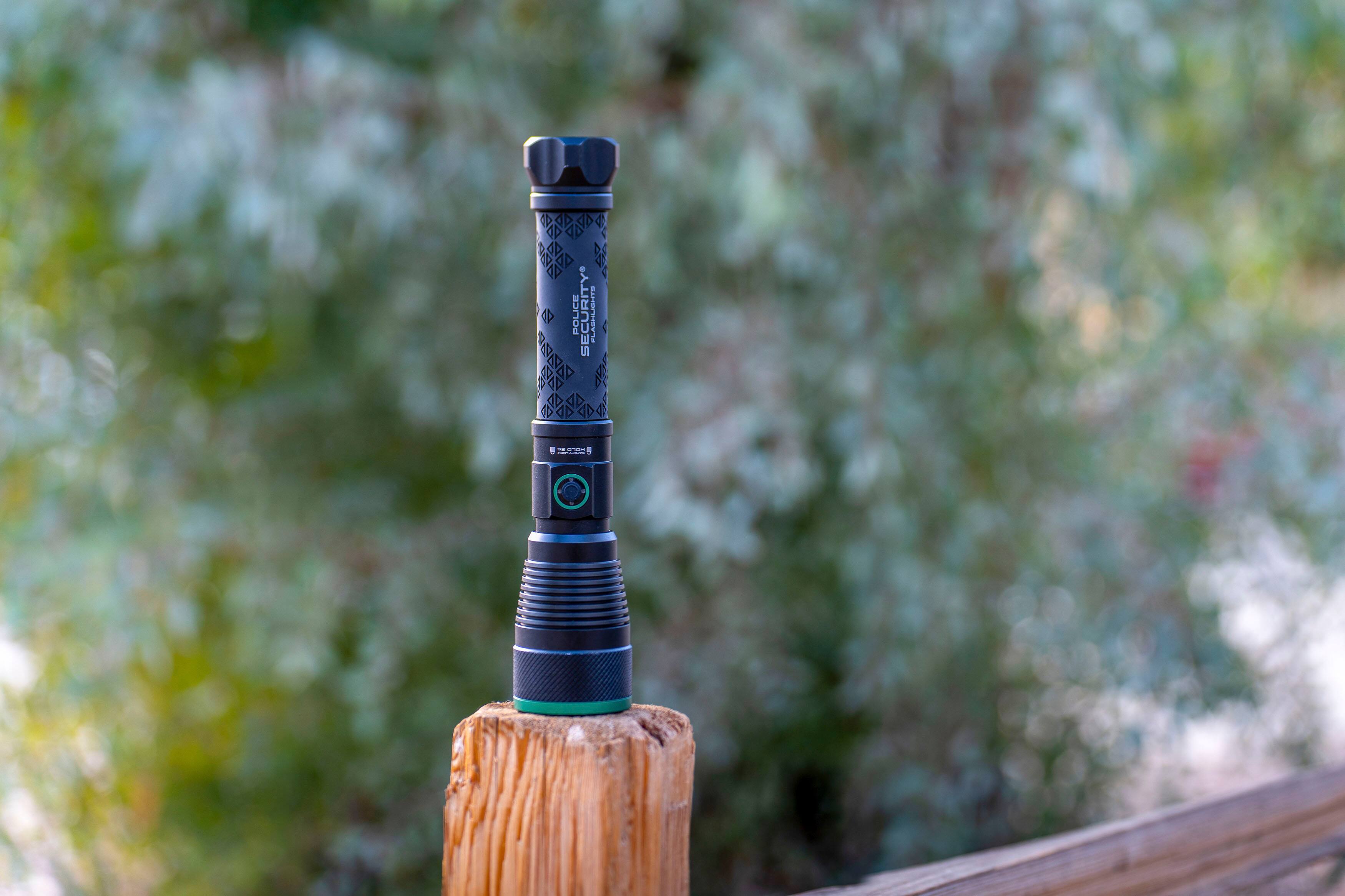 The text on the image reads "POLICE SECURITY LIGHT" and is likely referring to the flashlight.