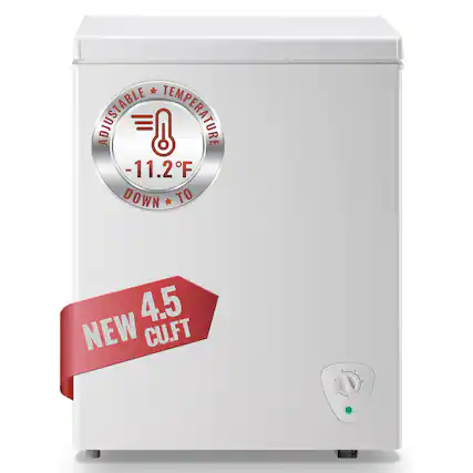 ADJUSTABLE TEMPERATURE -11.2°F DOWN TO 4.5 NEW CU.FT