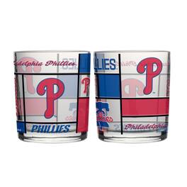 Logo Brands - 12oz. Quilted Stained Two-Pack Rocks Glass Set - Multicolor